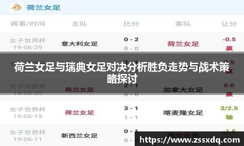 荷兰女足与瑞典女足对决分析胜负走势与战术策略探讨